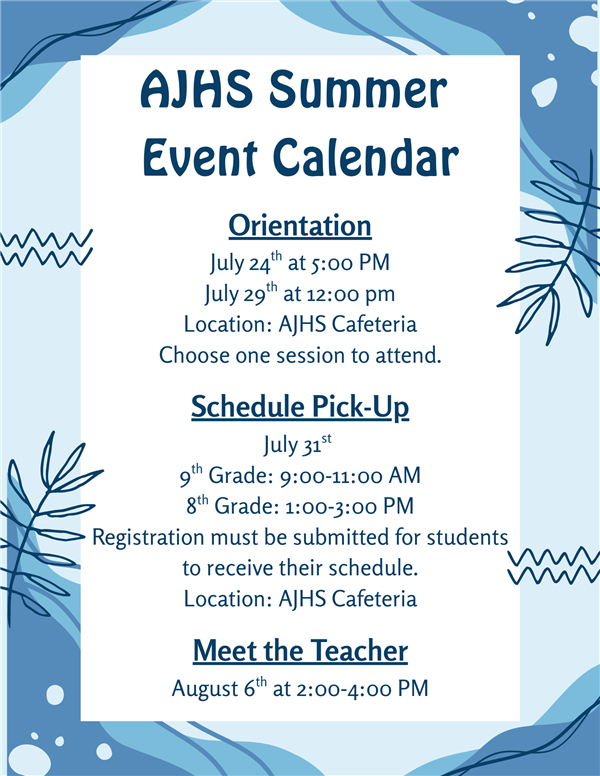 AJHS Summer 2025 Events AJHS Summer 2025 Events